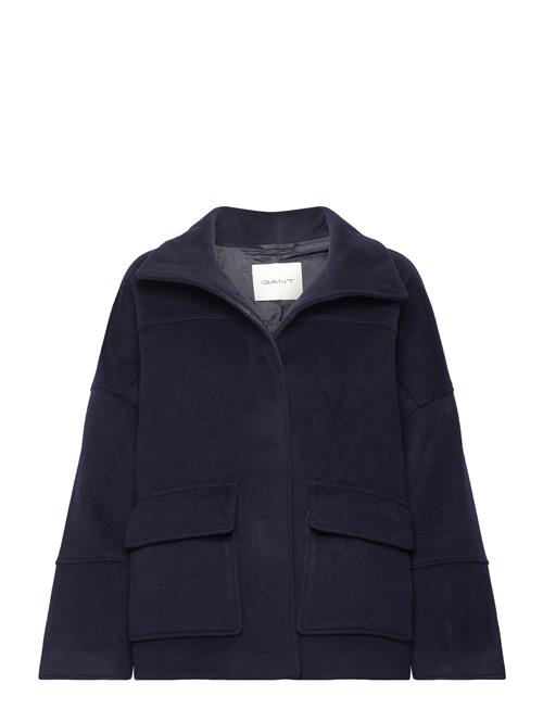 Cropped Wool Jacket GANT Navy