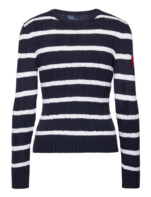 Polo Ralph Lauren Anchor-Motif Cable Cotton Sweater Polo Ralph Lauren Navy