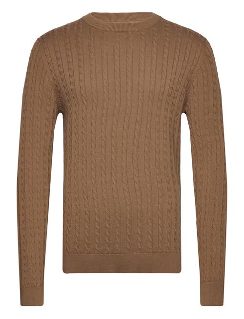 Jack & Jones Jjcarlson Knit Crew Neck Jack & J S Brown