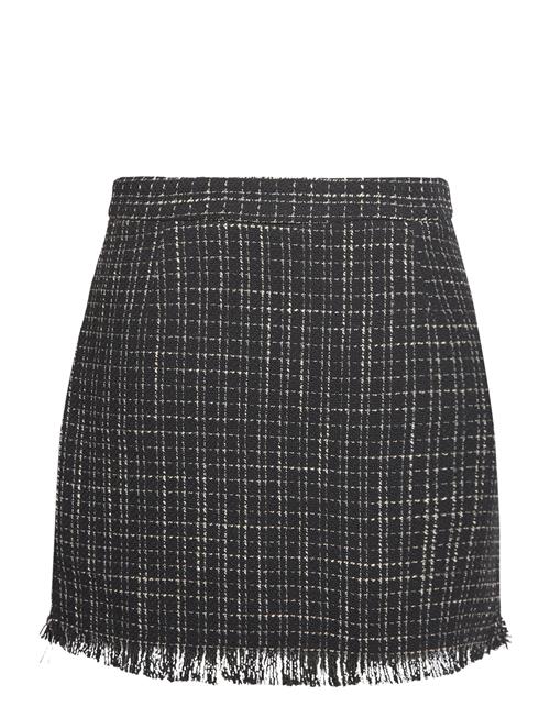 Diana Boucle Skirt A-View Black