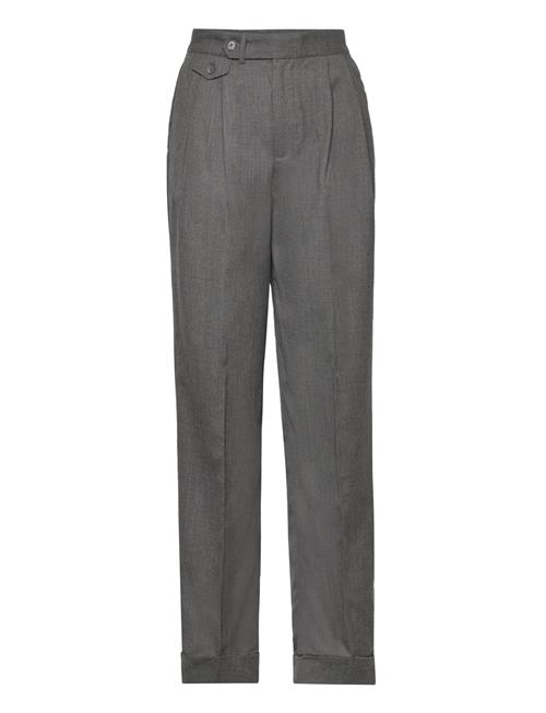 Se Lauren Ralph Lauren Pleated Wool Twill Straight Pant Lauren Ralph Lauren Grey ved Booztlet