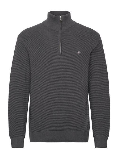 Se GANT Textured Cotton H-Zip GANT Grey ved Booztlet