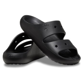 Se Crocs Classic Sandal V2 Sort US M5/W7 (EU 37-38) ved Timarco