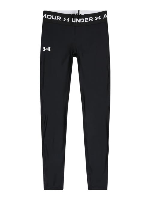 UNDER ARMOUR Sportsbukser 'HeatGear'  sort / hvid