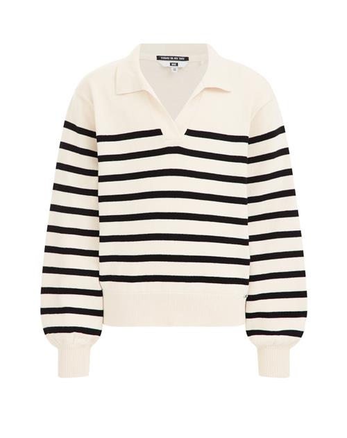 WE Fashion Pullover  elfenben / sort