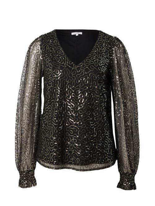 Claire Bluse 'Rit'  guld / sort