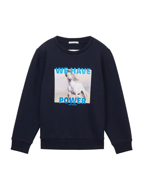 Se TOM TAILOR Sweatshirt  navy / lyseblå / pastellilla ved About You