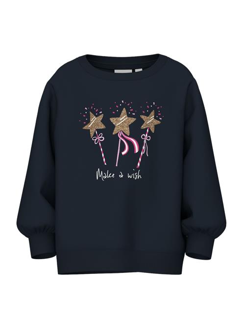 NAME IT Sweatshirt 'Valona'  marin / guld / pink / hvid