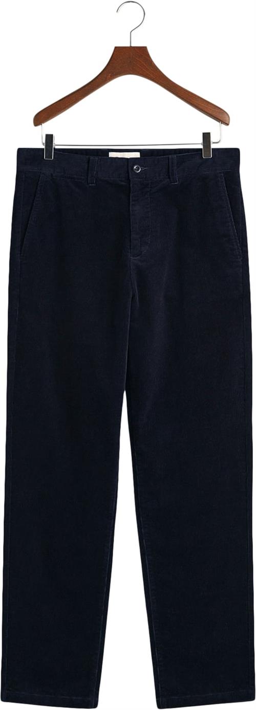 Se Gant Regular Cord Chinos Mand Evening Blue Chinos Str 32/34 - hos Magasin ved Magasin