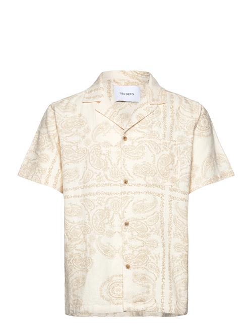 Les Deux Lesley Paisley Ss Shirt Les Deux Cream