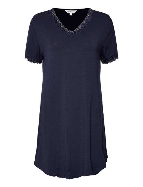 Se Bamboo Short Sleeve Nightdress With Lady Avenue Blue ved Booztlet