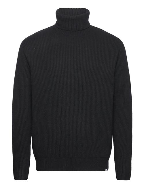 Les Deux Eddie Wool Rib Rollneck Knit Les Deux Black