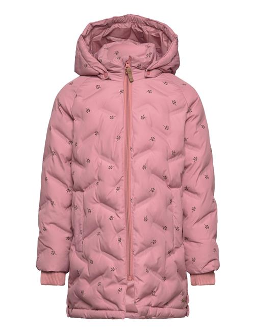 Se Minymo Jacket Quilted Aop Minymo Pink ved Booztlet