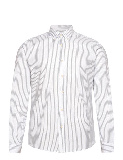 Lindbergh Striped Superflex Oxford L/S Lindbergh White