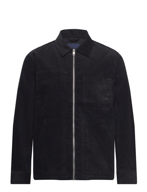 Lindbergh Zip Through Corduroy Overshirt Lindbergh Black