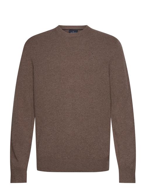 Se Hackett London Lambswool Crew Hackett London Brown ved Booztlet