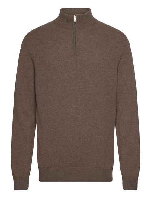 Se Hackett London Lambswool Hzip Hackett London Brown ved Booztlet