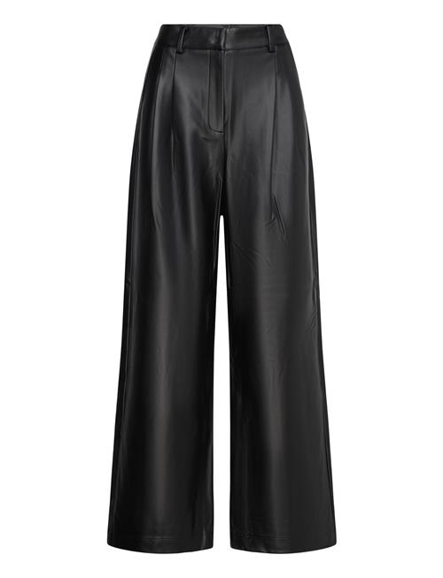 Se French Connection Crolenda Pu Wide Leg Trousers French Connection Black ved Booztlet