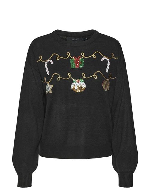 Vero Moda Vmnewgarland Ls O-Neck Pull. Xmas Vero Moda Black