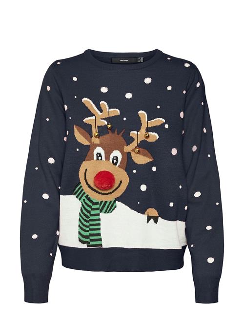 Vero Moda Vmsnowy Deer Ls O-Neck Xmas Vero Moda Navy