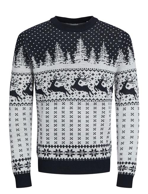 Se Jack & Jones Jjxmas Gabriel Knit Crew Neck Jack & J S Navy ved Booztlet