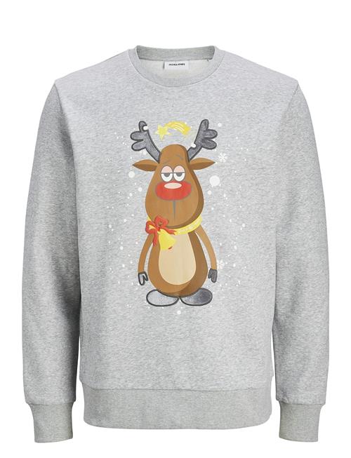 Se Jack & Jones Jjxmas Jolly Sweat Crew Neck Jack & J S Grey ved Booztlet