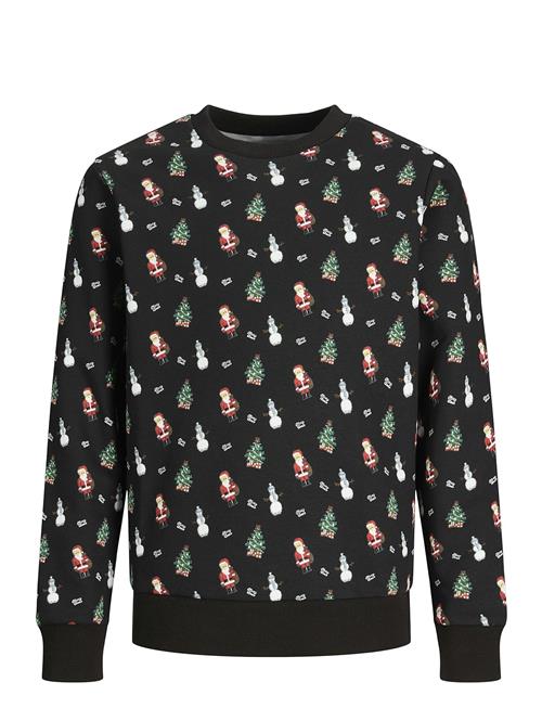 Se Jack & Jones Jjxmas Merry Aop Sweat Crew Neck Jnr Jack & J S Green ved Booztlet