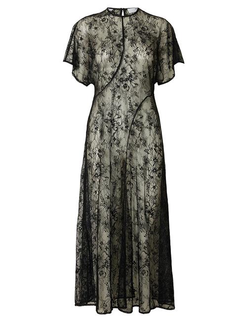 Selected Femme Slfdaphne Ss Midi Lace Dress Selected Femme Black