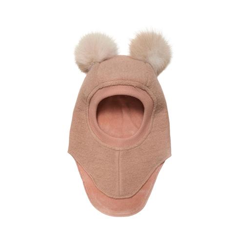 Huttelihut Balaclava m. Alpaca Pompoms Rose Melange | Lyserød | 4-6 years