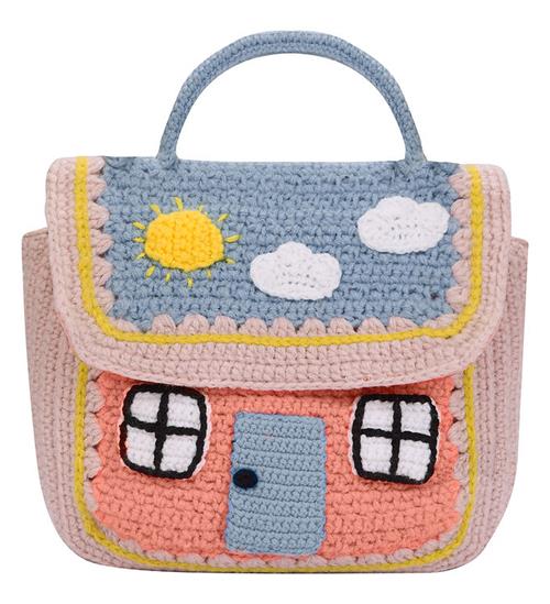 Se Stella McCartney Kids Taske - Strik - Colourful/Hus ved KidsWorld