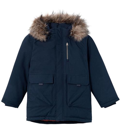 Se Name It Vinterjakke - NkmMaster05 Parka - Dark Sapphire ved KidsWorld