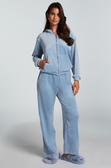 Hunkemöller Petite Pyjamasbukser velour blå