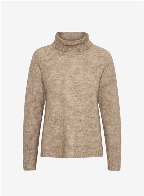 Se My Essential Wardrobe 11 The Knit Rollneck Dune Melange ved Number Nine