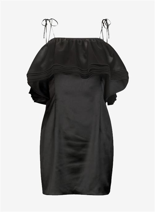 The Garment Los Angeles Ruffle Dress Black