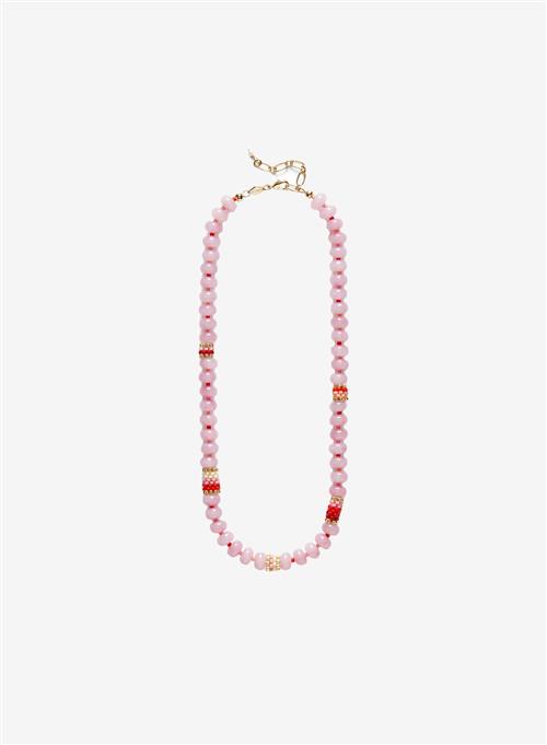 Anni Lu Barrel Necklace Rose Blush