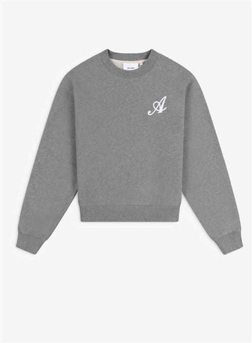 Se Axel Arigato Strand Embroidered Sweatshirt Grey Melange ved Number Nine