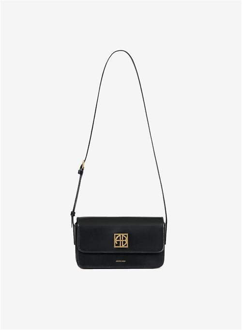 Se Anine Bing Elly Crossbody Bag High-Shine Black ved Number Nine