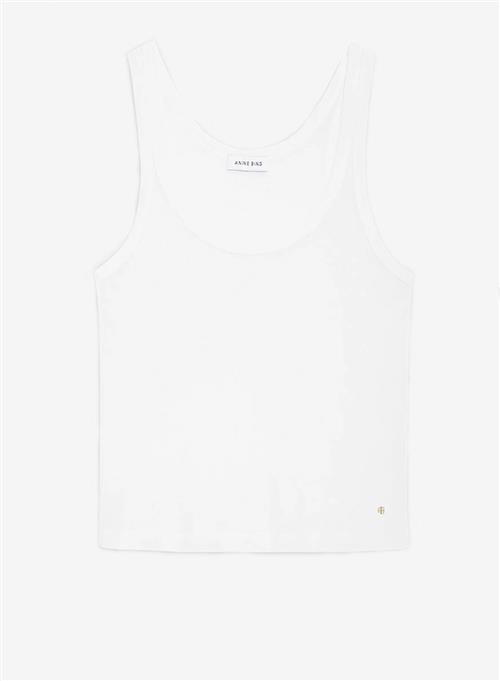 Anine Bing Brine Tank Off White Cashmere Blend