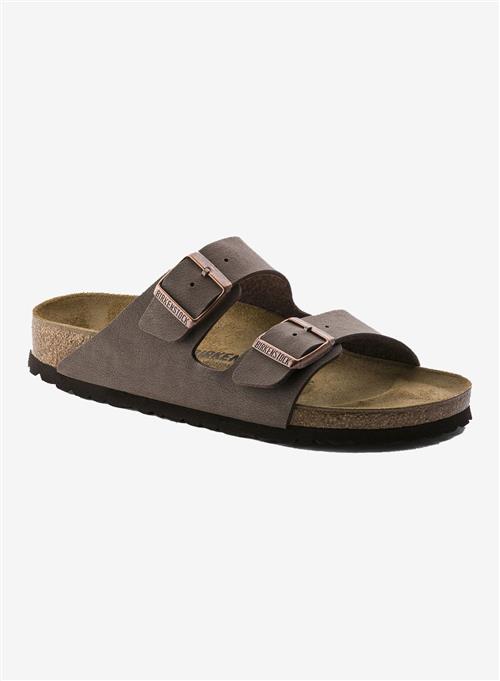 Se Birkenstock Arizona Birko-Flor Birkibuc Mocca ved Number Nine