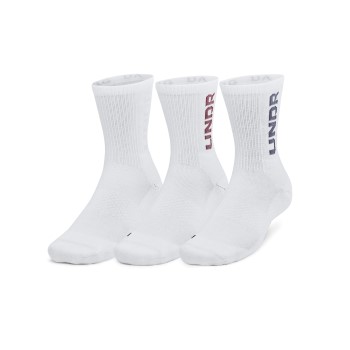 Under Armour Strømper 3P Mid Crew Maker Socks Hvid/Hvid X-Large