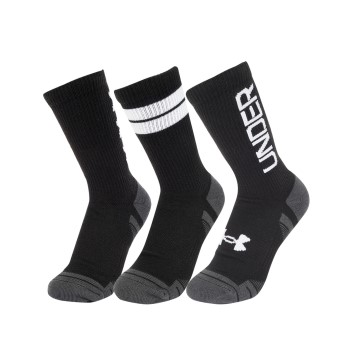 Under Armour Strømper 3P Performance Tech Nov Crew Socks Sort polyester X-Large