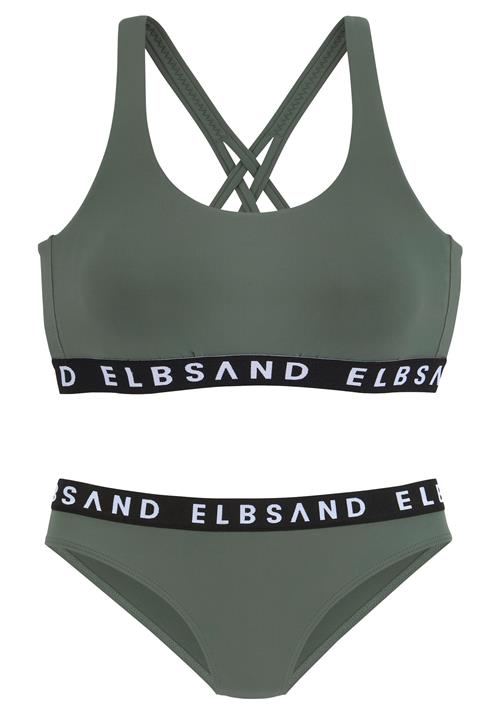 Se Elbsand Bikini  khaki / sort / hvid ved About You