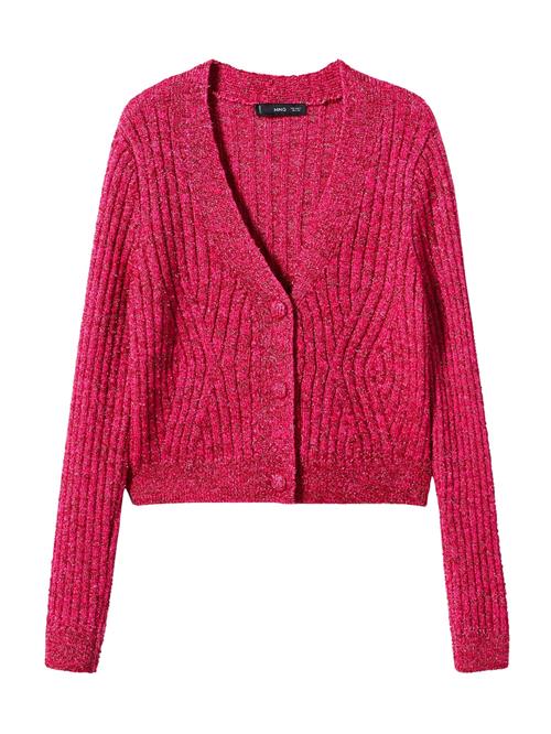 MANGO Cardigan 'Fushia'  fuchsia / sort / hvid