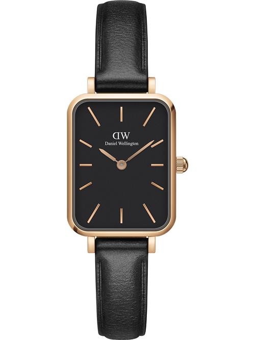 Daniel Wellington Analogt ur 'Quadro Pressed Sheffield RG Black'  guld / sort