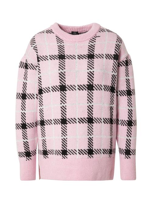 Se River Island Pullover 'ARGYLE'  pink / sort / offwhite ved About You