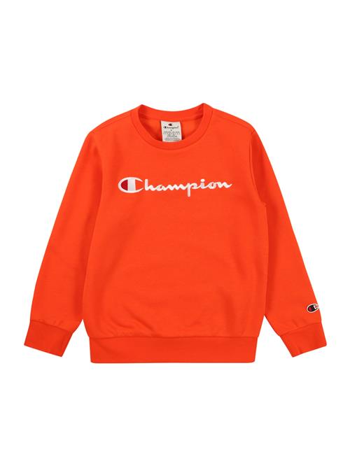 Se Champion Authentic Athletic Apparel Sweatshirt  neonorange / rød / hvid ved About You