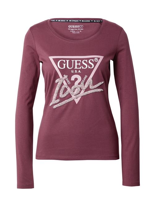 Se GUESS Shirts  lyserød / burgunder / sølv / hvid ved About You