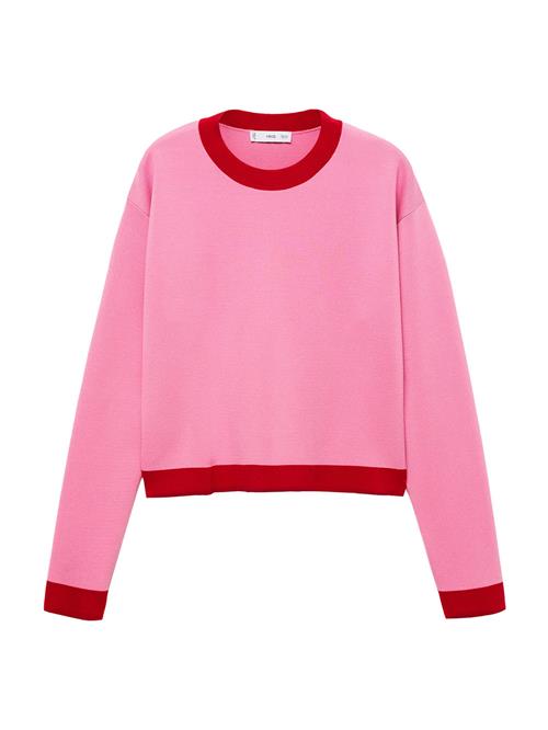 Se MANGO Pullover 'Como'  lys pink / blodrød ved About You