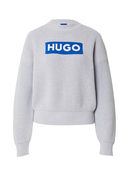 Se HUGO Pullover 'Sloger'  blå / grå / hvid ved About You