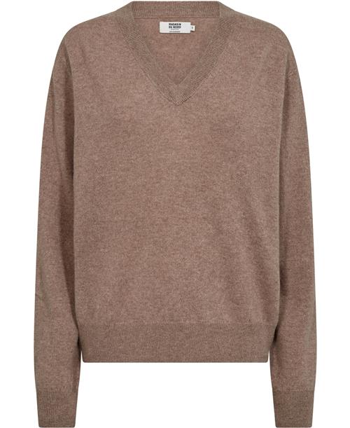 Se Magasin du Nord Collection Magasin Mabel 10 100% Cashmere Kvinde Sand Melange Sweaters Str L Cashmere ved Magasin